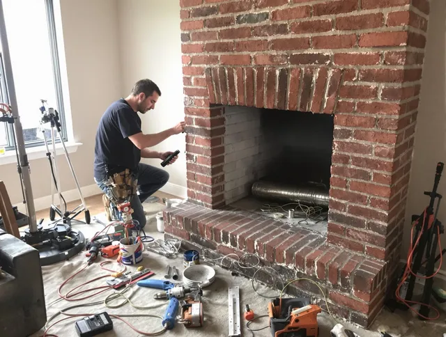 West Whittier-Los Nietos Chimney Sweep specialist finalizing chimney liner service in West Whittier-Los Nietos, CA