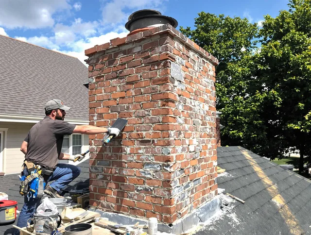 Completed chimney rebuild by West Whittier-Los Nietos Chimney Sweep in West Whittier-Los Nietos, CA