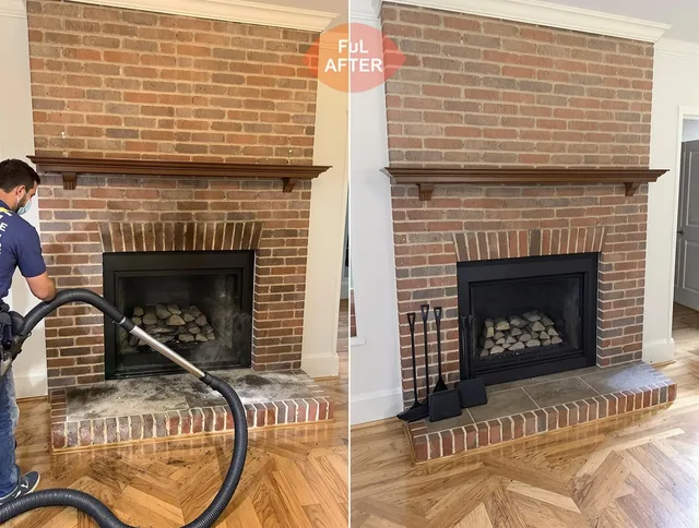 West Whittier-Los Nietos Chimney Sweep carefully sanitizing a fireplace in West Whittier-Los Nietos, CA