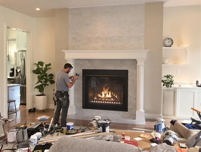 Newly installed fireplace by West Whittier-Los Nietos Chimney Sweep in West Whittier-Los Nietos, CA